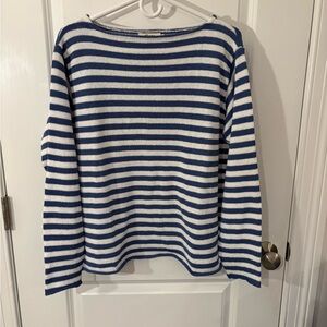 Striped Blue and White Women's Sweater